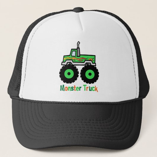 Grüner Monster-LKW Truckerkappe (Vorderseite)