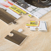 Grüner Monster-Truck in Aktion Puzzle (Seite)