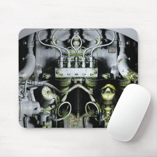 Grüner Motor Mousepad (Mit Mouse)