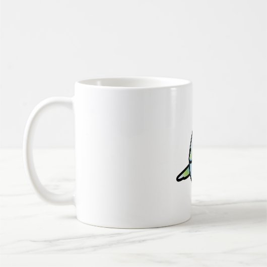 Grüner Mülleimer Kaffeetasse (Links)