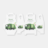 Grüner Müllwagen Geburtstags-Willkommensschild Geschenkschachtel (Ungefaltet)