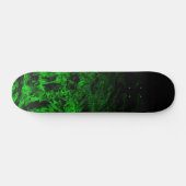 Grüner Mutant schwarze geometrische Gradientenwirb Skateboard (Horizontal)