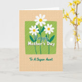 Grüner Muttertag-Design-Karte Karte (Gelbe Blume)