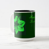Grüner Muttertag Zweifarbige Tasse (Vorderseite Links)