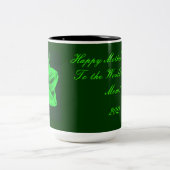 Grüner Muttertag Zweifarbige Tasse (Mittel)