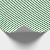 Grüner Nadelstreifen Stripes Packpapier (Ecke)