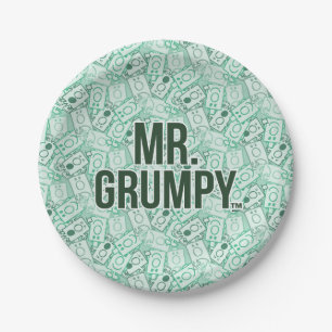 Grüner Name Herr-Grumpy und Pappteller