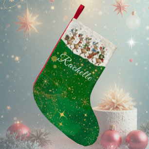 Grüner Name marschierende skurrile Weihnachtsrenti Kleiner Weihnachtsstrumpf