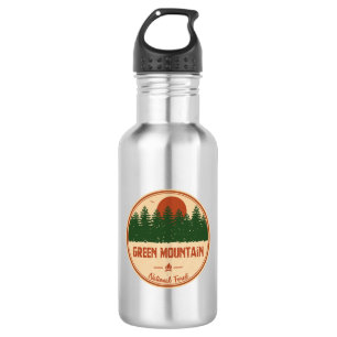 Grüner Nationalwald Edelstahlflasche