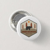 Grüner Nationalwaldbär Button (Vorne & Hinten)