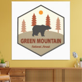 Grüner Nationalwaldbär Leinwanddruck (Insitu (Wohnzimmer))