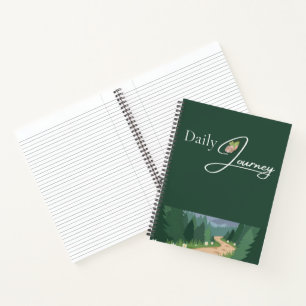 Grüner Natur-Vibes-Notizbuch Journal Notizblock