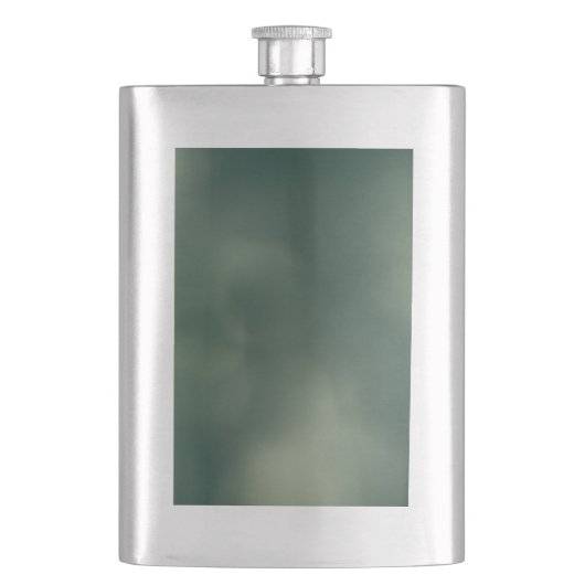 Grüner Nebel Flachmann (Vorderseite)