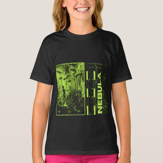 Grüner Nebel und Schwarzer Hipster Moderner Nebel Hoodie (Vorderseite)