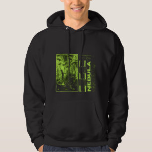 Grüner Nebel und Schwarzer Hipster Moderner Nebel Hoodie