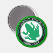 Grüner Nebraska-Frog Magnet (Vorderseite/Rückseite)