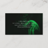 Grüner Neon-Arbeitstherapeut Visitenkarte (Rückseite)