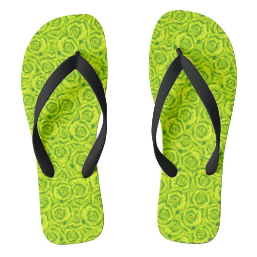 Grüner Neon Badesandalen (Fußbett)