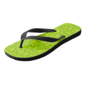 Grüner Neon Badesandalen (Schrägansicht)