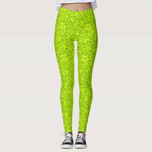 Grüner Neon Leggings (Vorderseite)
