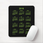 Grüner Neonkalender 2018 durch Janz Mausunterlage Mousepad (Mit Mouse)