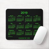 Grüner Neonkalender 2019 durch Janz Mousepad (Mit Mouse)