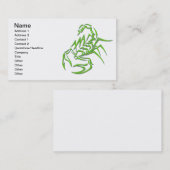 Grüner Neonskorpion Visitenkarte (Vorne/Hinten)