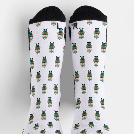 Grüner Niedlicher Fox Socken (Oben)