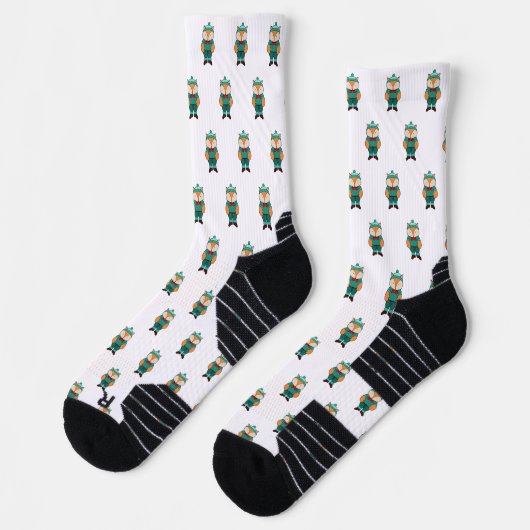 Grüner Niedlicher Fox Socken (Links)