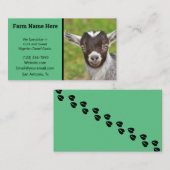 Grüner nigerianischer Ziegenzüchter Visitenkarte (Vorne/Hinten)