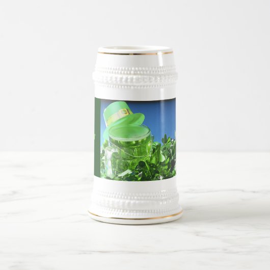 Grüner Oberhut & Grüner Bier - Bierglas (Mittel)