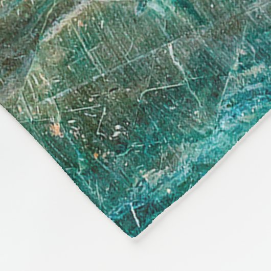 Grüner oder smaragdfarbener Hintergrund Fleecedecke (Ecke)