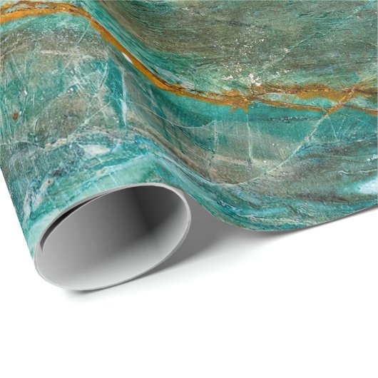 Grüner oder smaragdfarbener Hintergrund Geschenkpapier (Rolleneckpunkt)