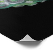 Grüner Oktopus 20 x 16 Poster (Ecke)