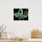 Grüner Oktopus 20 x 16 Poster (Küche)
