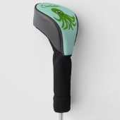 Grüner Oktopus-Design Golf Headcover (angewinkelt)