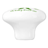 Grüner Oktopus-Design personalisiert Keramikknauf (Seitenansicht)