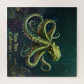 Grüner Oktopus unter dem Meeresbad Puzzle (Horizontal)