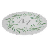 Grüner Olive-Kranz Schneidebrett (Ecke)
