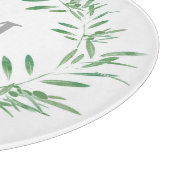 Grüner Olive-Kranz Schneidebrett (Ecke)