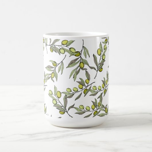 Grüner Olivenbaum Kaffeetasse (Mittel)