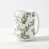 Grüner Olivenbaum Kaffeetasse (VorderseiteRechts)