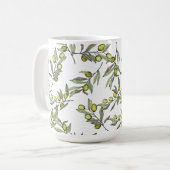 Grüner Olivenbaum Kaffeetasse (Vorderseite Links)