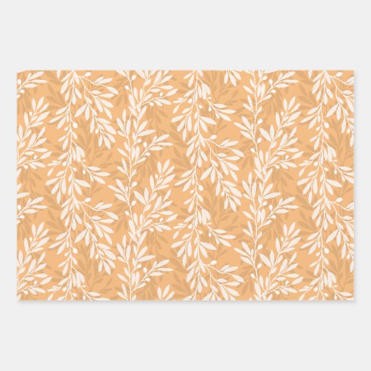 Grüner Olivenbaum Zweig Mittelmeer Muster Geschenkpapier Set (Vorderseite 3)