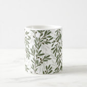 Grüner Olivenbaum Zweig Mittelmeer Muster Kaffeetasse (Mittel)