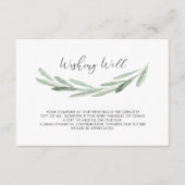 Grüner Olivenzweig Rustikale Hochzeit wünscht sich Begleitkarte (Vorderseite)