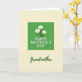 Grüner Oma-Tag Karte (Gelbe Blume)