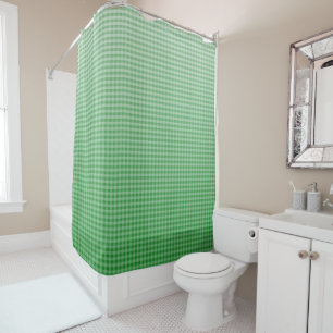 Grüner Ombre Gingham Kelly Duschvorhang