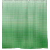 Grüner Ombre Gingham Kelly Duschvorhang (Vorderseite)
