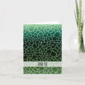 Grüner Ombre Giraffen-Druck Dankeskarte (Vorderseite)